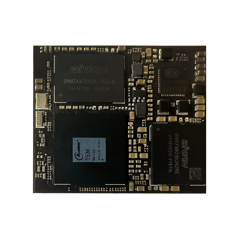 T536 core board features an Allwinner 64-bit multi-core heterogeneous quad-core A55 processor with a computing power of 2TPOS and a main frequency of 1.6GHz.